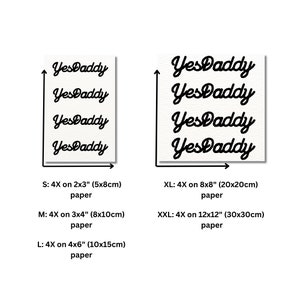 Yes Daddy Temporary Tattoos Set of 4 Gift for Her/Him image 5