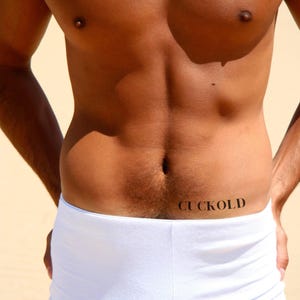 Cuckold Temporary Tattoos (Set of 4) Gift for Her/Him