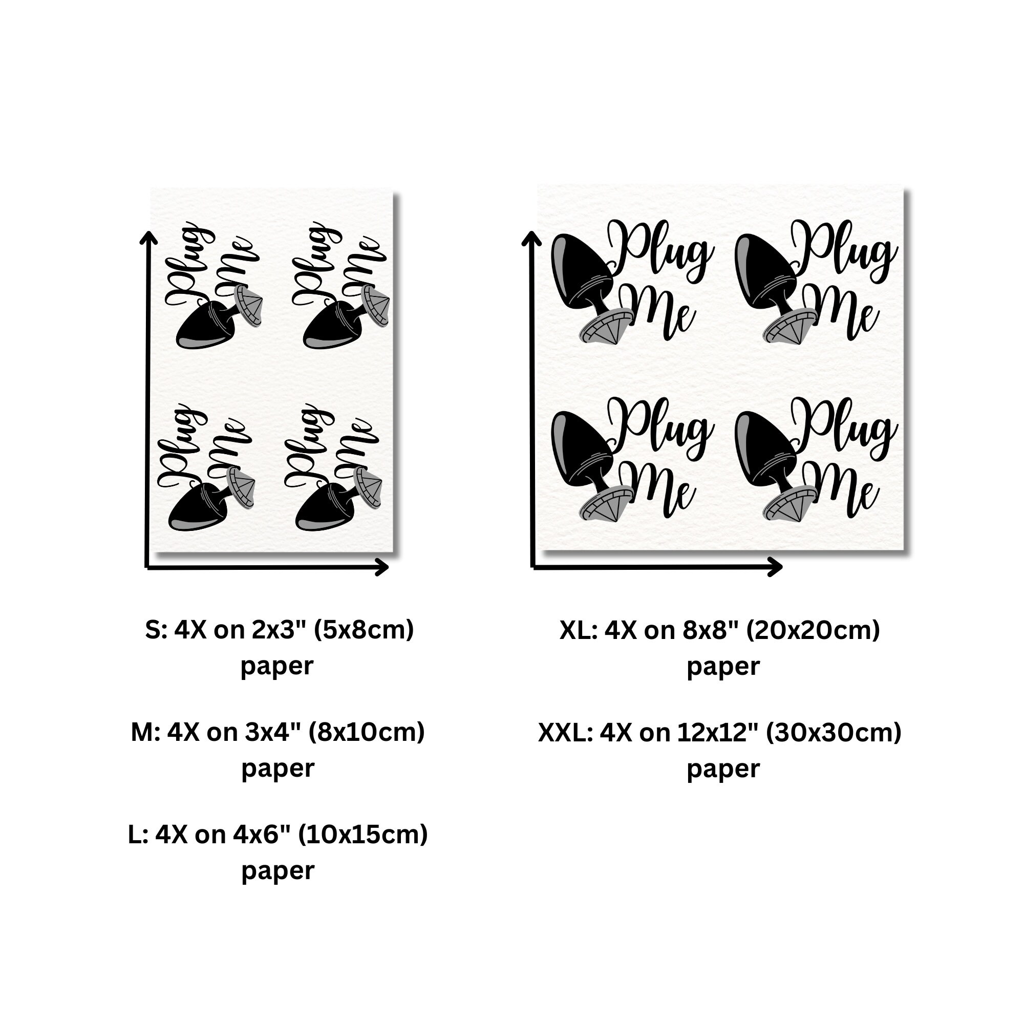 Plug Me Temporary Tattoos set of 4 Gift for Her/him Etsy