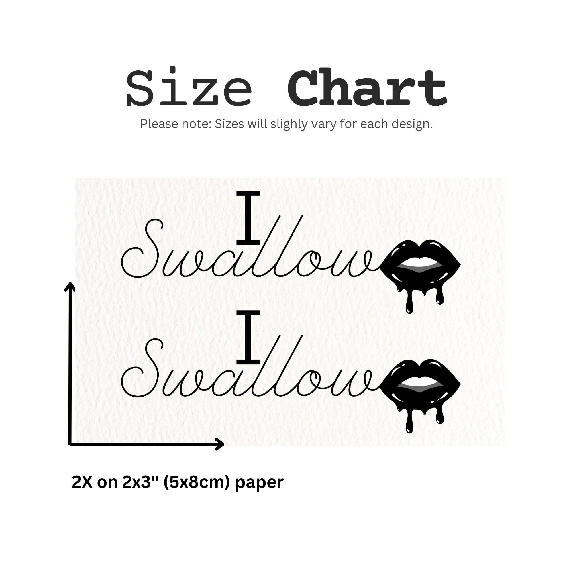 2X I Swallow Temporary Tattoos Etsy UK
