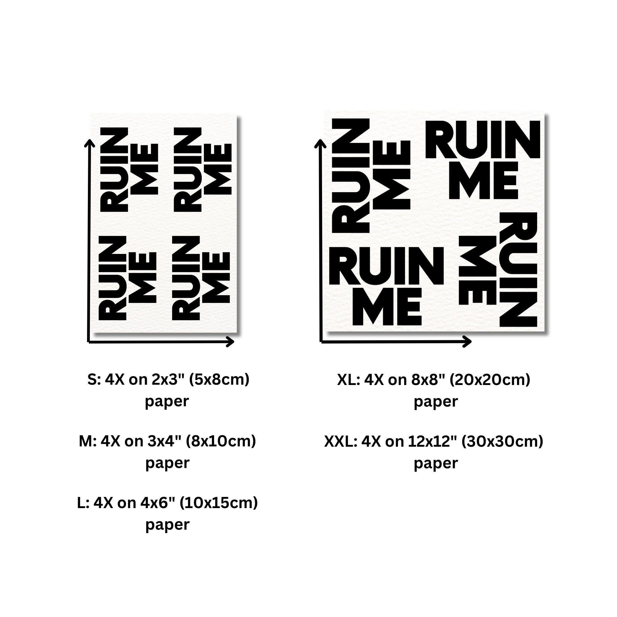 Ruin Me Temporary Tattoos set of 4 Gift for Her/him Etsy