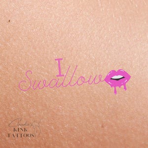 I Swallow Temporary Tattoos X4
