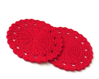 Patrón de tapete redondo de crochet para posavasos (patrón PDF)