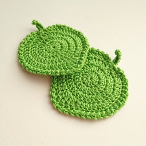Crochet leaf pattern, Leaf coaster crochet pattern
