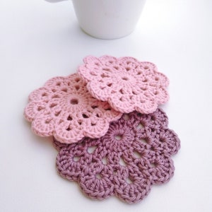 Crochet flower coaster pattern