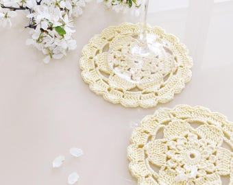 Patrón de crochet para posavasos de lirios, posavasos de flores