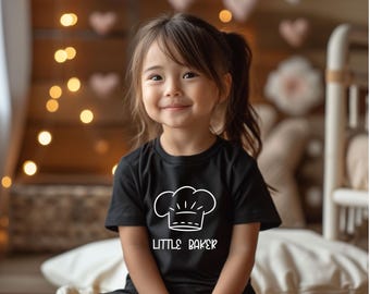Little Baker peuter-T-shirt, schattig bak-T-shirt voor kinderen, perfect cadeau voor jonge koks, outfit verjaardagsfeestje, kraamcadeau