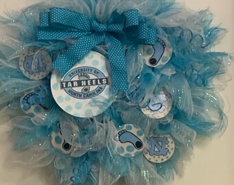 UNC Tarheels Wreath