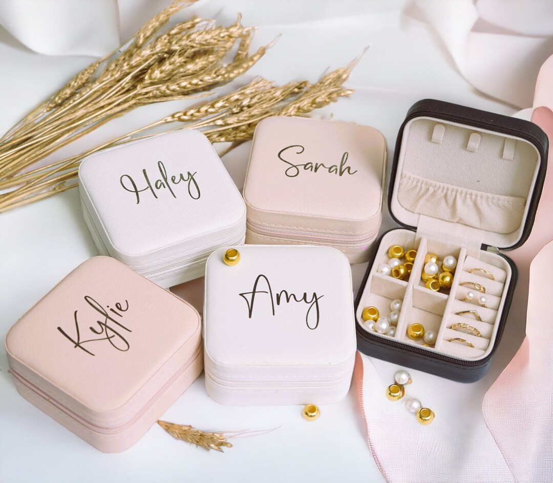 Personalized jewelry travel case custom jewelry case custom name gift
