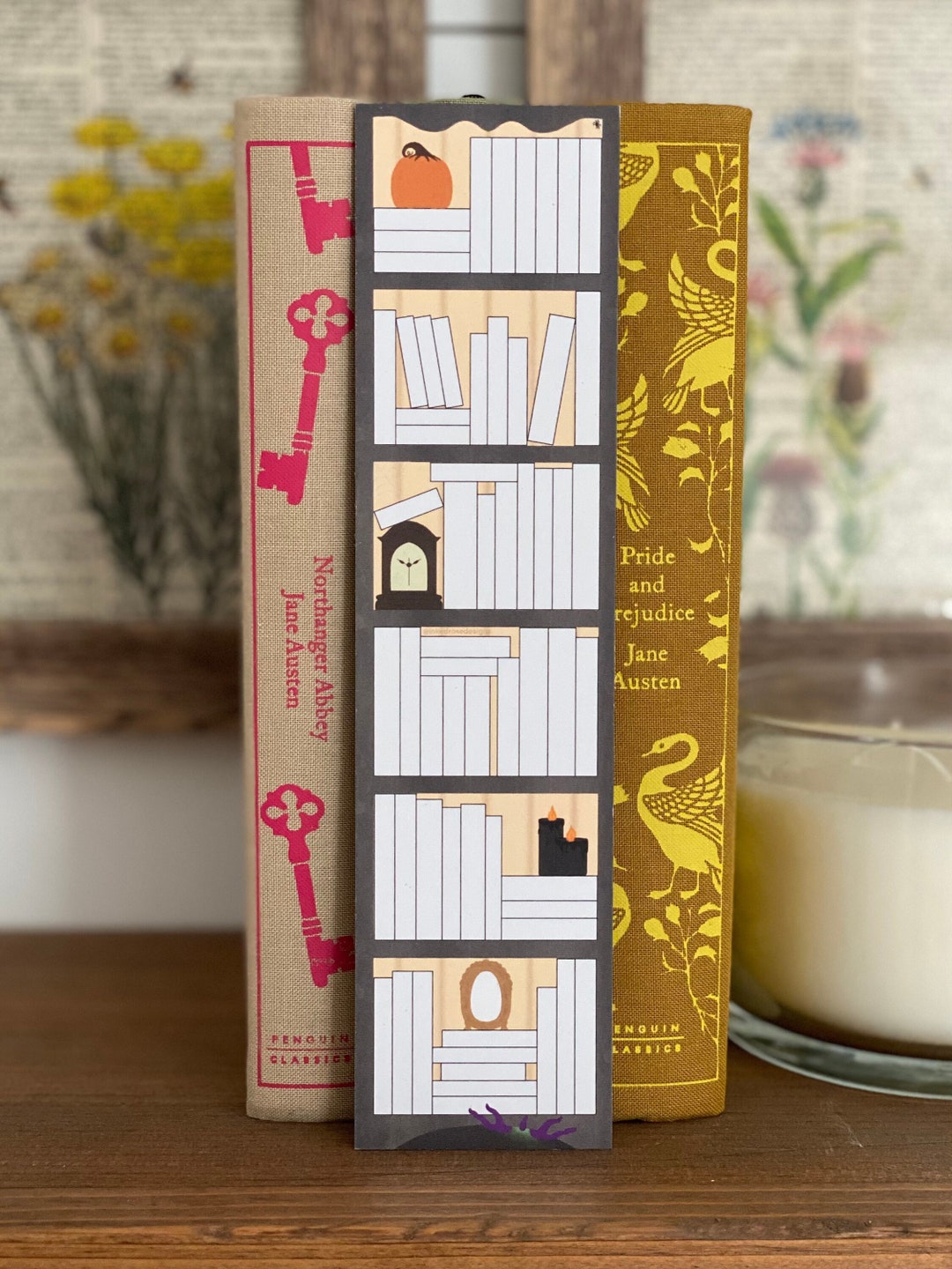 Spooky Bookshelf Bookmark Book Tracker | Book Lover Reading Log, Book ...