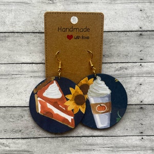 Fall Earrings, Thanksgiving Jewelry, Autumn Earrings, Thanksgiving Earrings, Pumpkin Spice Latte, Pumpkin Spice Gifts, Fall Gifts