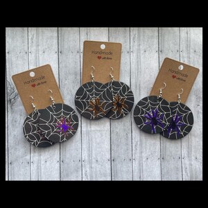 Halloween Earrings, Spider Web Earrings, Halloween Spider Web Earrings, Scary Spider Earrings, Halloween Jewelry, Halloween Gifts