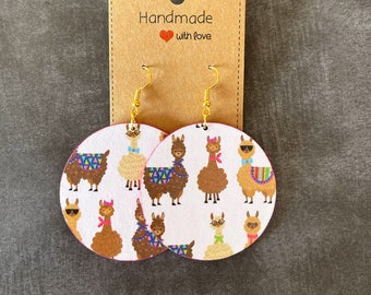 Llama Earrings, Llama Gifts, Llama Dangle Earrings, Animal Earrings, Llama Jewelry