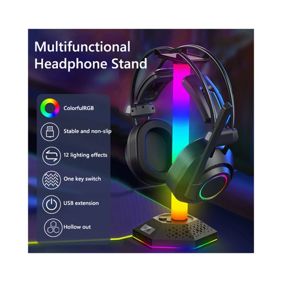 RGB headphone holder stand