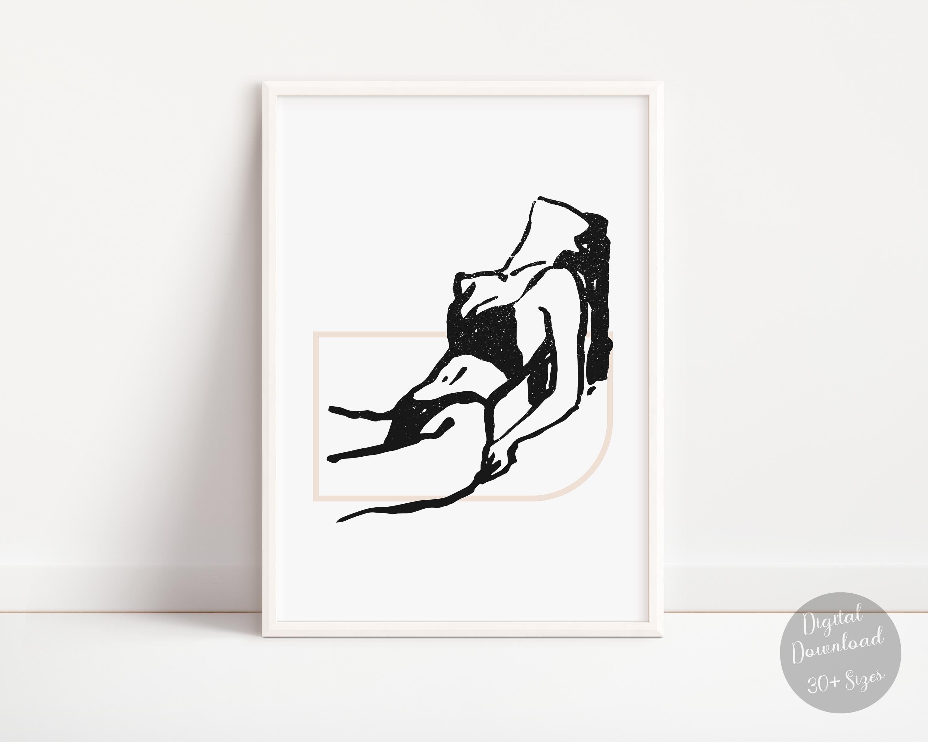 Sexy Black and White Drawing - Etsy