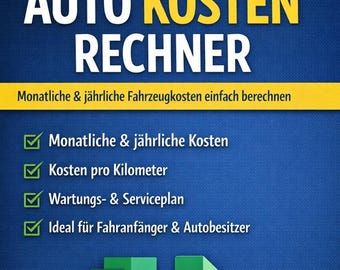 Calculadora de costos de autos: Calcule fácilmente los costos del vehículo (Excel / Hojas de cálculo de Google)