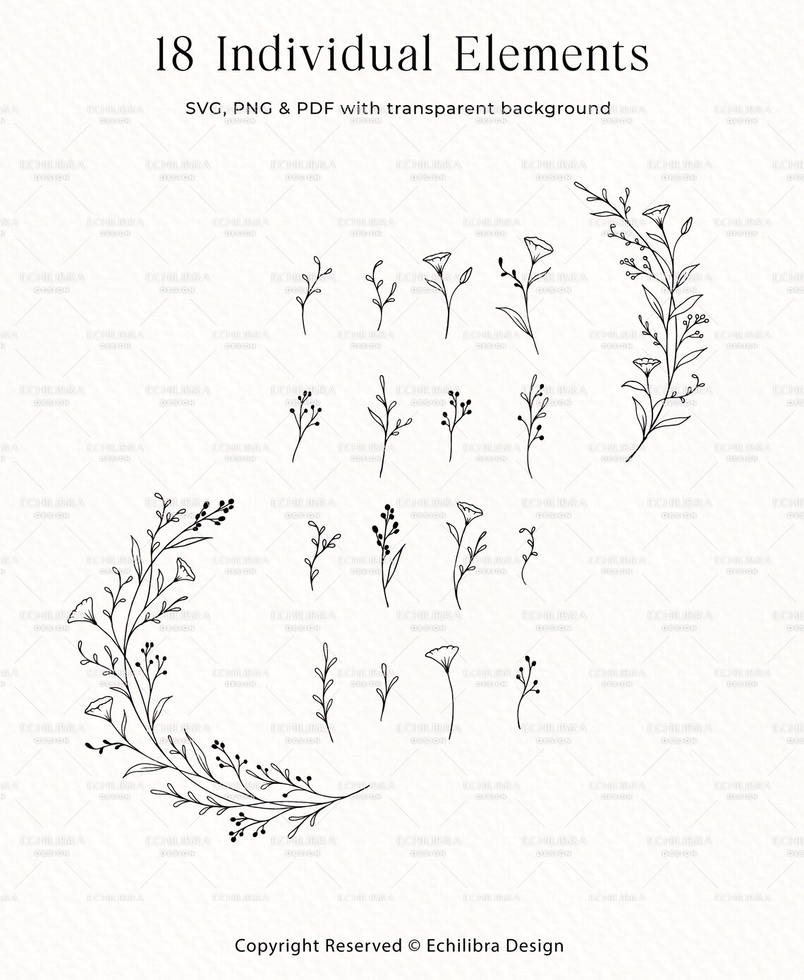 Floral Line Art Wreath Morning Glory Hand Drawn Wreath - Etsy