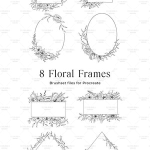 Procreate Floral Line Art Brushes, Flower Stamps (digital Download) - Etsy