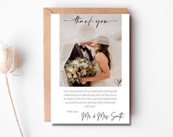 Instant download Wedding Thank You Card, Custom Thank You Card, Digital prints