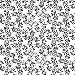 Four Leaves Seamless Background Repeat • Leaf Floral Repeating Pattern • Scalable Vector • Adobe Illustrator • PNG