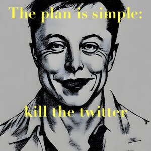 Elon Musk - as a CLOWN! 5-pic set
