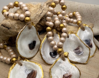 Natural oyster shell napkins rings