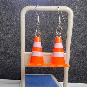 Orange Traffic Cone Earrings