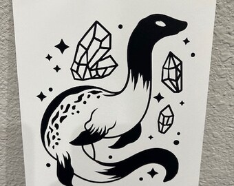 Muurkunst monster Loch Ness (5 x 7)