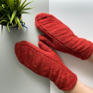 Strickfäustlinge - Winterfäustlinge - Natürliche Wollfäustlinge