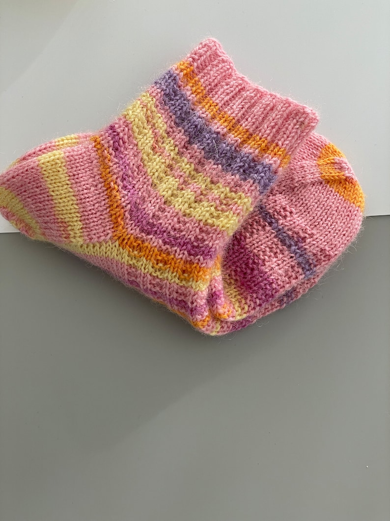 Wool Socks Kids Knit Baby Socks Size Kids 3031us1213wool Etsy