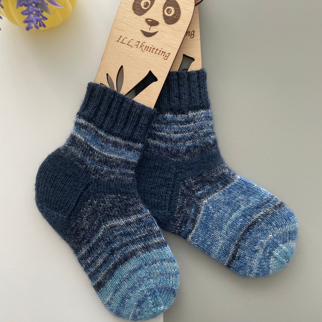 Wool Socks Kids Knit Baby Socks Size Kids 2830us1112wool Etsy