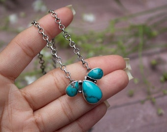 Women's Turquoise Pendant-Pear Shape Pendant-925 Sterling Solid Silver Pendant for girls-Unique design-gift for girls-Gemstone Jewelry