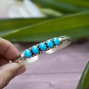 Genuine Designer Sterling Silver 925 Ladies Turquoise Bracelet Bangle Gemstone image 2