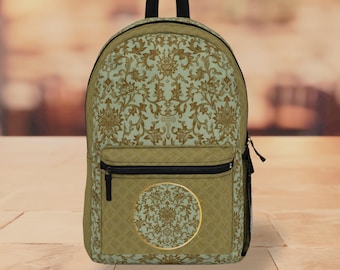 Floral Print Backpack: Chic Polyester Rucksack, Everyday Carry