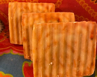 Sandalwood Spice Soap, with Brown swirl! Handmade, five oil blend!