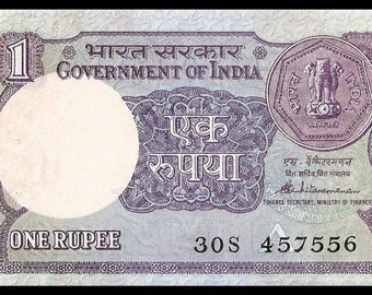 Billet de banque indien de 1 roupie 1988, P78Ac, UNC