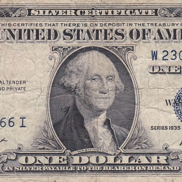 1 Dollar Bill 1935 Etsy