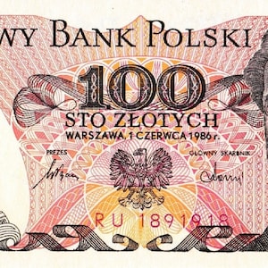 Poland 100 Zlotych 1986 UNC P143e, Ludwik Waryński, Series RU 1891918