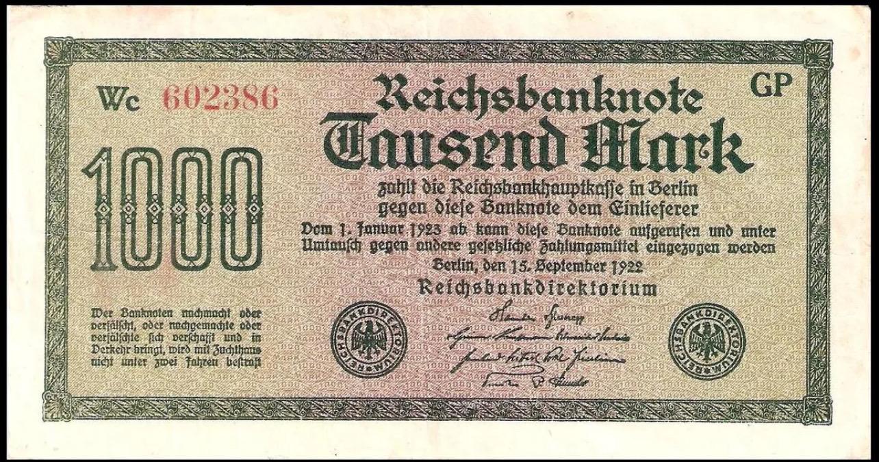 希少な1922～1923年ドイツマルク紙幣：ヴィンテージコレクターズセット