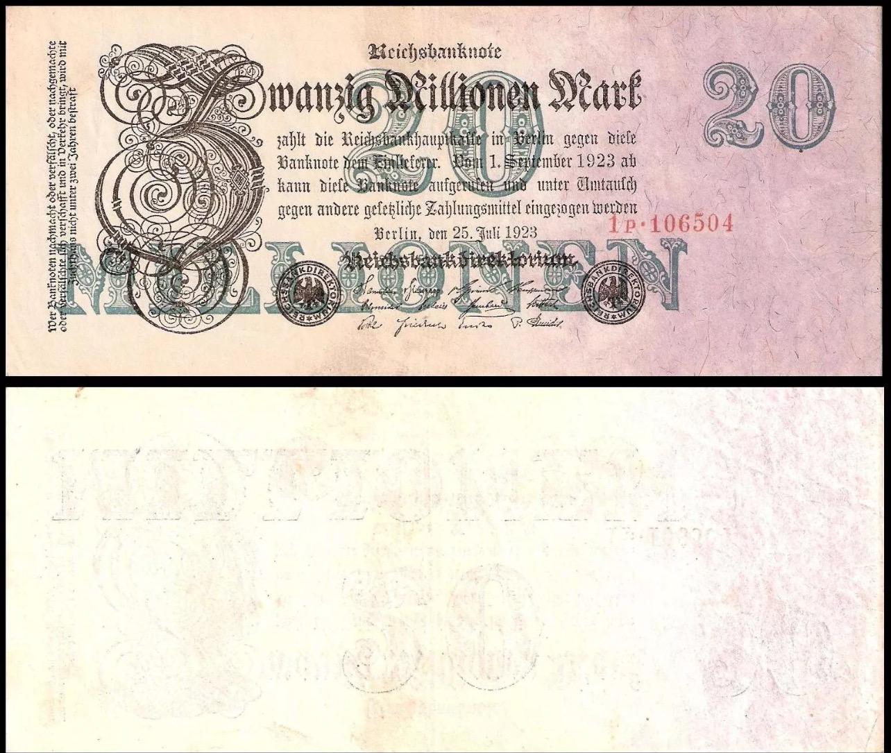 希少な1922～1923年ドイツマルク紙幣：ヴィンテージコレクターズセット