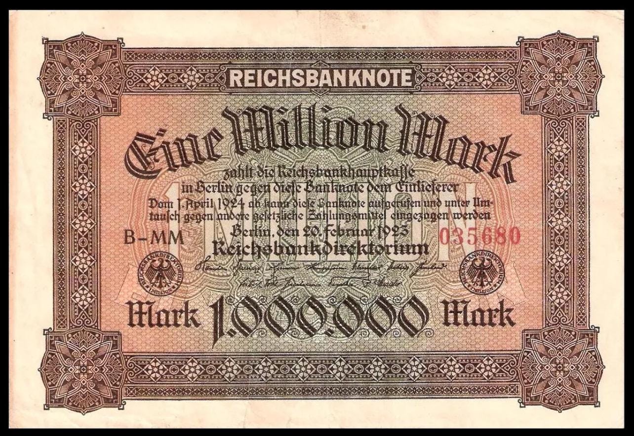 希少な1922～1923年ドイツマルク紙幣：ヴィンテージコレクターズセット