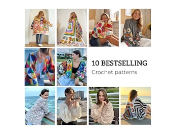 10 BESTSELLING crochet pattern clothes from TScrochetdesign (instant download)
