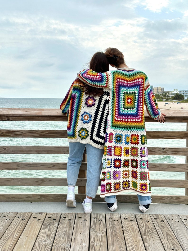 Crochet pattern, Crochet Butterfly granny square cardigan, flower crocheted coat, women's sweater, sweater by Tania Skalozub image 7