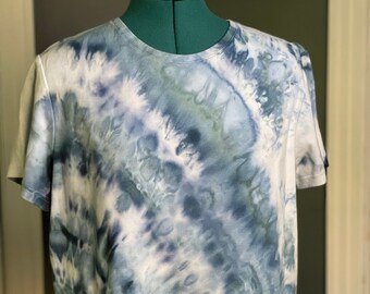 Ice Dye T-Shirt XLarge Blau/Grün