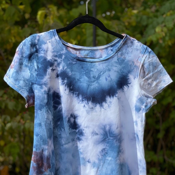 Ice Dye T-Shirt XLarge/XL Blue/Pink