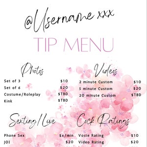 Menu Floral Aquarelle Onlyfans