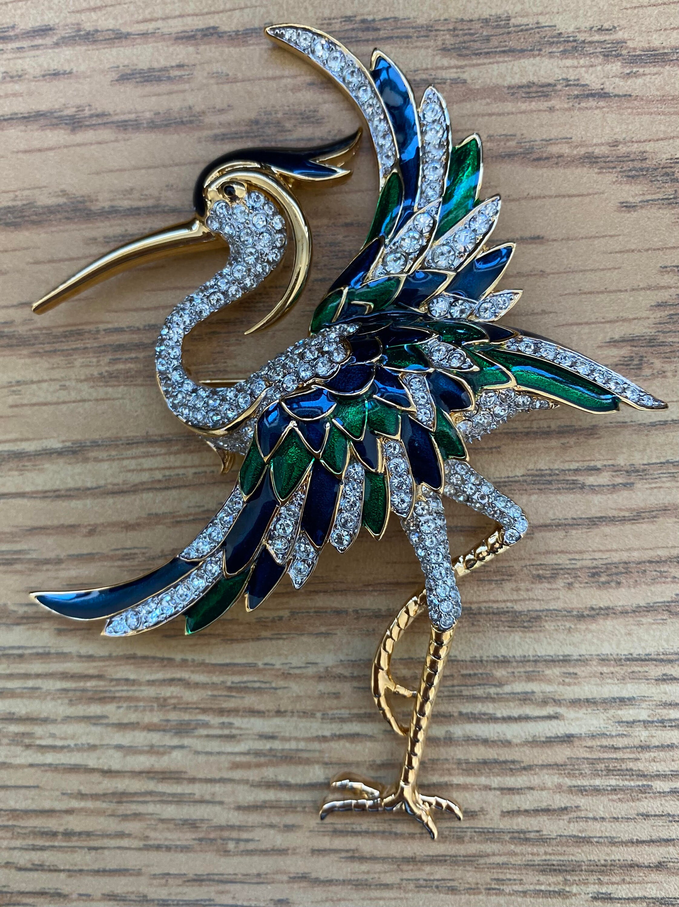 ビンテージ D'ORLAN  ブローチ 鳥 D'Orlan Fantasy Bird of Paradise Large Vintage Brooch - 24