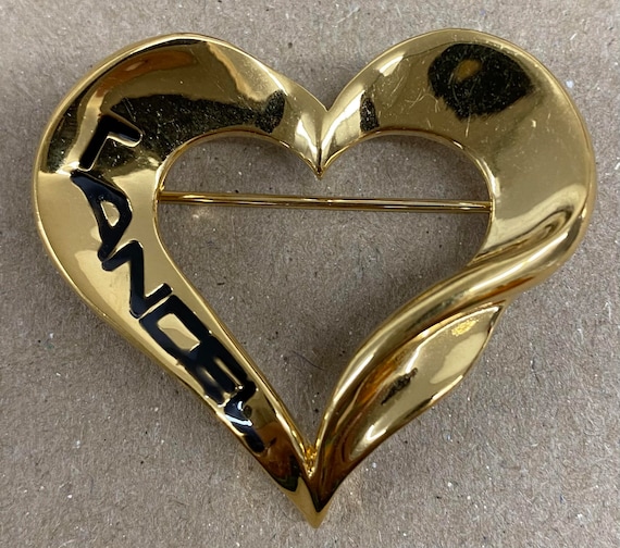 Lancel Heart Brooches 3 Pieces. Triple 22kt Gold Plated