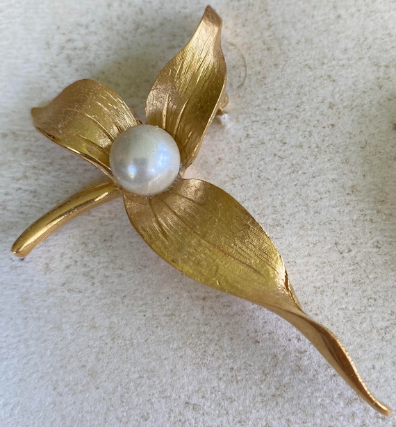 Broche Vintage Plaquée Or - Bijou Ancien à Piquer