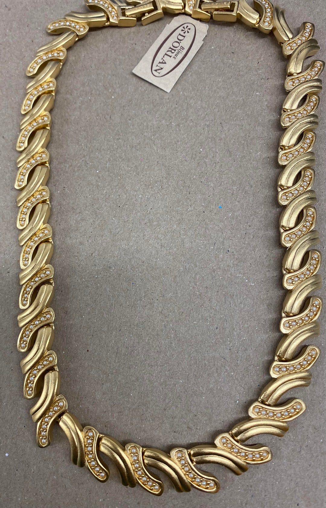 Trile D'orlan Neclace W Handset Pearls. Trile 22kt Gold Plated - Etsy